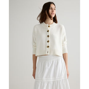 100% Organic Cotton Cropped Cardigan